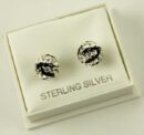 Silver Earring Stud Ball 8mm