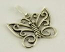 Pendant Silver Butterfly Curly