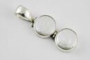 Pendant Silver Shell 2 Stones