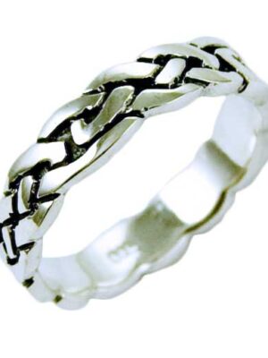 Ring Silver Band Celtic Weave W0.5cm