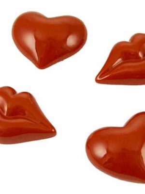 Magnet Red Hearts And Lips 4pcs