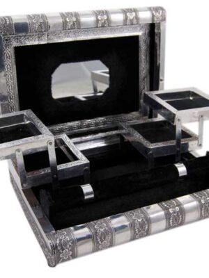 Box Jewellery Metal Black 11X8 Inch
