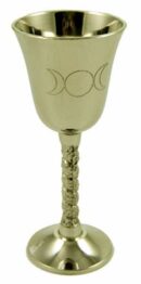 Goblet Brass Moon Symbol H12cm