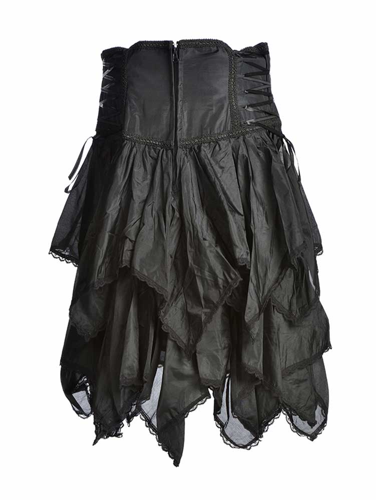Skirt Black Poly Silk Size 12 - Image 2