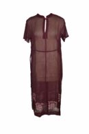 Jordash Dress Maroon Sheer