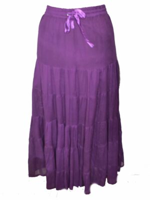 Skirt Long Terry Voil Purple Size 16