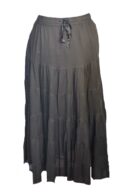 Skirt Long Terry Voil in Black