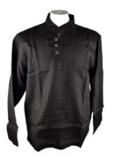 Shirt Mens Cotton Black XL