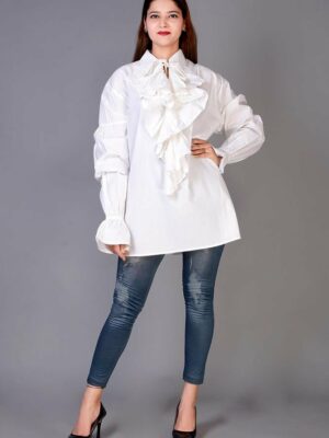 Dark Star Shirt White Frilly Front