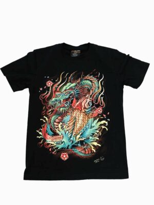T-Shirt Dragon Glow In The Dark (Choose Size)