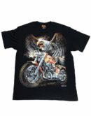 T-Shirt Eagle and Bike Glow In The Dark (Choose Size)