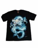 T-Shirt Blue Dragon Glow In The Dark (Choose Size)
