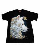 T-Shirt White Wolf Moon Glow In The Dark (Choose Size)