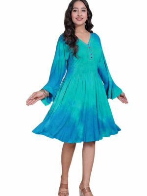 Jordash Rosie Short Dress Multi Turquoise