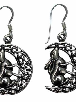Silver Earring Hare On Moon Lisa Parker Licensed