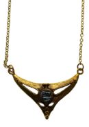 Bronze Necklace Abalone 18 Inch