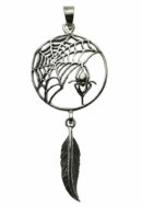 Pendant Silver Spider Feather Lisa Parker Licensed