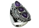 Silver Ring Amethyst Cab