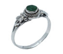 Silver Ring Emerald Stone