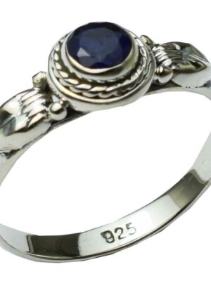 Silver Ring Sapphire Stone