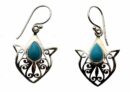 Silver Earring Turquoise Stone