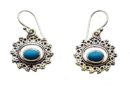 Silver Earring Turquoise Stone