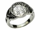 Silver Ring Flower Of Life