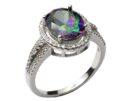 Silver Ring Oval Mystic Qtz