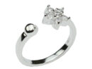 Silver Ring For Children Flowe