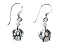 Silver Earring Heart Clear