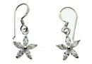 Silver Earring Flower Clear