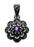 Silver Pendant Marcasite Ame