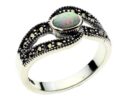 Silver Ring Marcasite Fire
