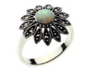Silver Ring Marcasite Fire