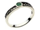 Silver Ring Marcasite Emerald