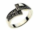 Silver Ring Marcasite Overlap