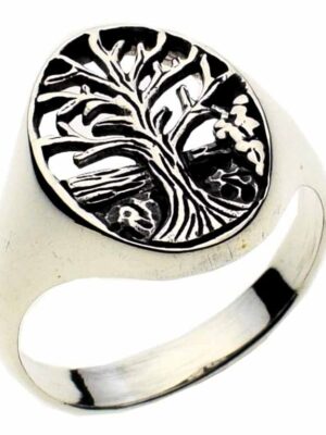 Silver Ring Tree Of Life Oval