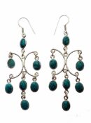 Silver Earring Turquoise Stones