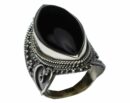 Silver Ring Onyx Long