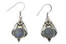 Silver Earring Rainbow Drop