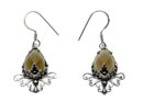 Silver Earring Smokey Cut