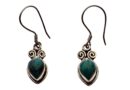 Silver Earring Tear Drop Turquoise