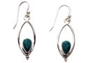 Silver Earring Drop Turquoise