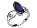 Silver Ring Amethyst Cab