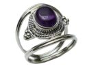 Silver Ring Amethyst Cab