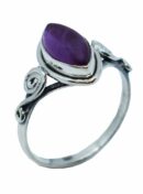 Silver Ring Amethyst Cab
