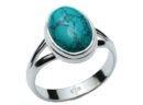 Silver Ring Turquoise Plain