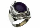 Silver Ring Oval Amethyst