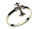 Silver Ring Marcasite Cross
