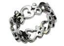 Silver Ring Band Om